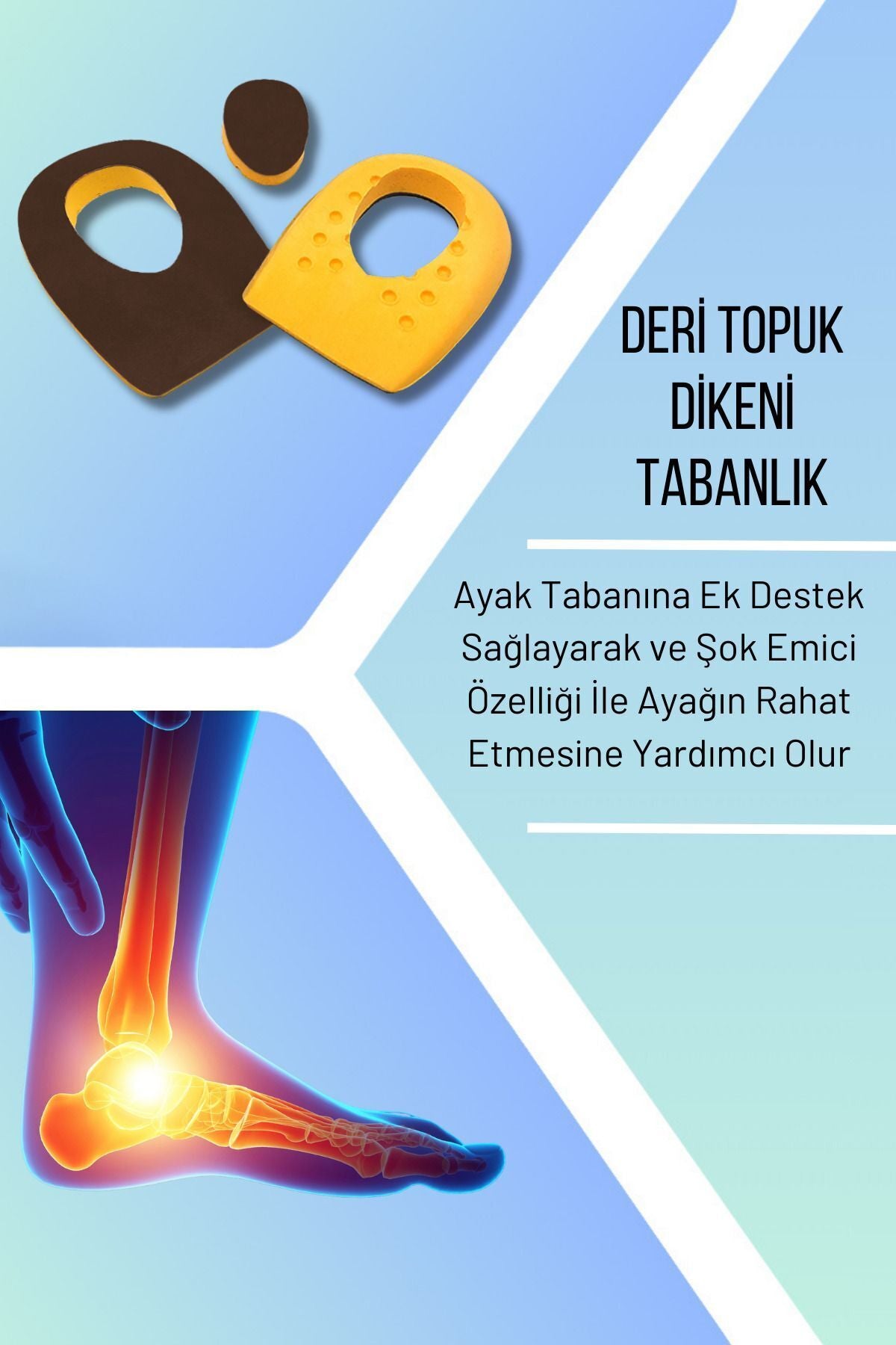 Heel Relief Deri Topuk Dikeni Tabanlık,Topuk Yumuşatıcı İç Taban,Gizli Topuk Dikeni Taban Kahverengi