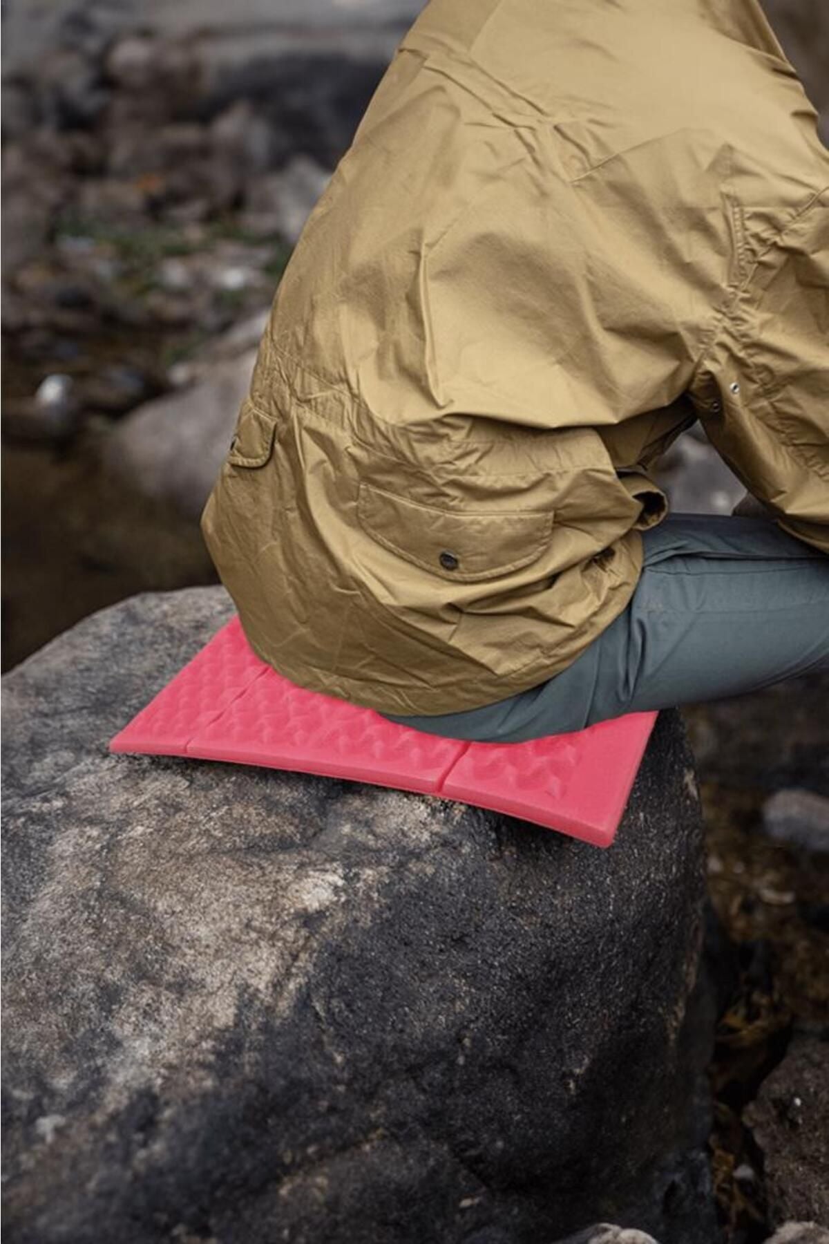 Kamp Minderi, Kamp Matı, Hafif Kamp Oturma Minderi, Katlanabilir Minder, Outdoor Minder, Pembe
