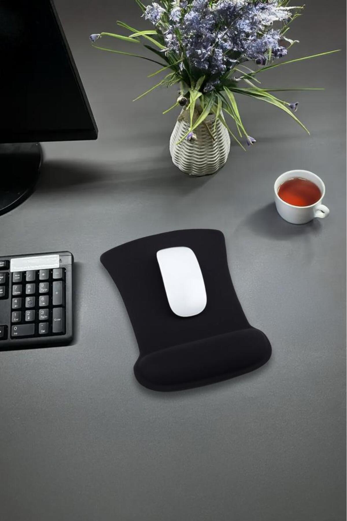FlexPad Bilek Destekli Konfor Kaymaz Ergonomik Mouse Pad Siyah