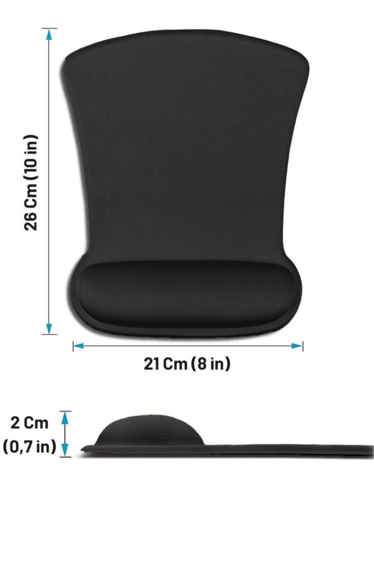 FlexPad Bilek Destekli Konfor Kaymaz Ergonomik Mouse Pad Siyah