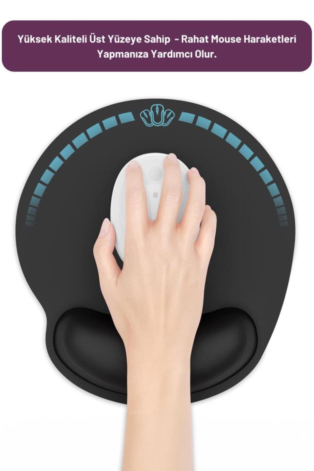 Bilek Destekli Konfor Kaymaz Mouse Pad