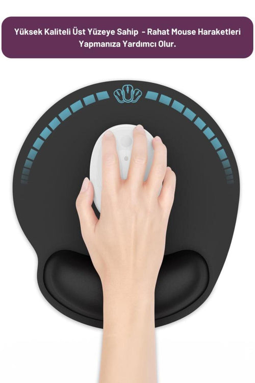 Bilek Destekli Konfor Kaymaz Mouse Pad