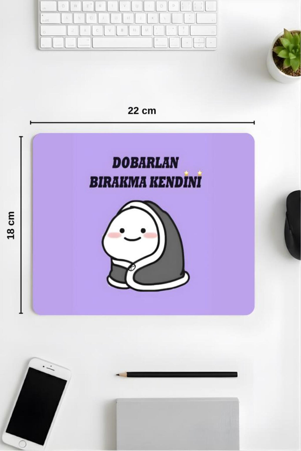18x22 Cm Desenli Mouse Pad Uyuyan Kedi Baskılı Tasarımlı Mouse Pad,Ofis Aksesuarları Sleepy Cat