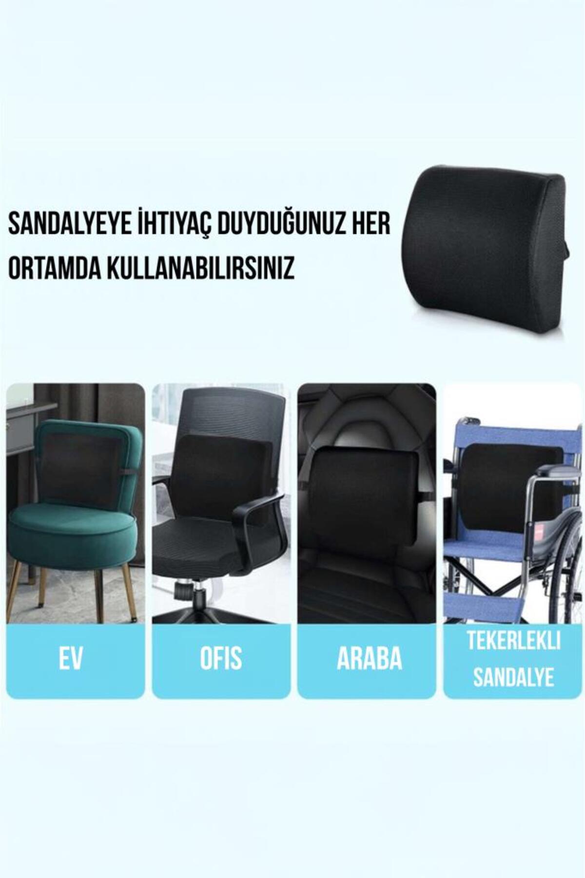 Visco Bel Destek Sırt Minderi Ortopedik Visko Yastık Bel Sırt destek minderi