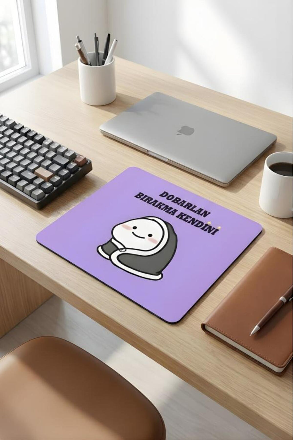 18x22 Cm Desenli Mouse Pad Uyuyan Kedi Baskılı Tasarımlı Mouse Pad,Ofis Aksesuarları Sleepy Cat
