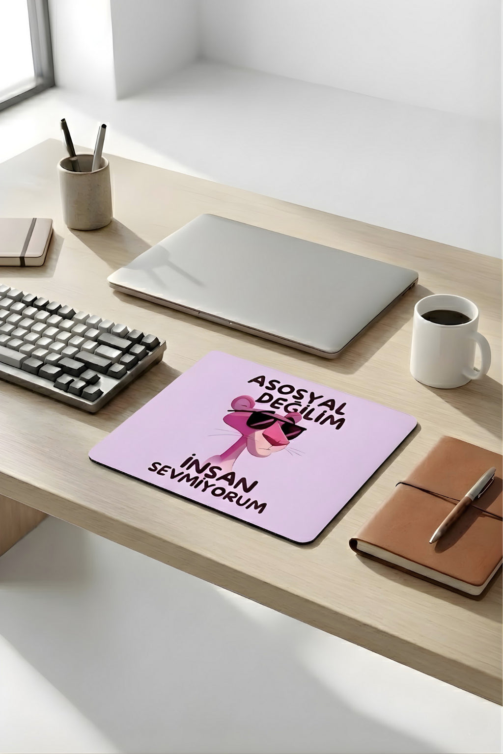 18x22 Cm Desenli Mouse Pad Uyuyan Kedi Baskılı Tasarımlı Mouse Pad,Ofis Aksesuarları Sleepy Cat