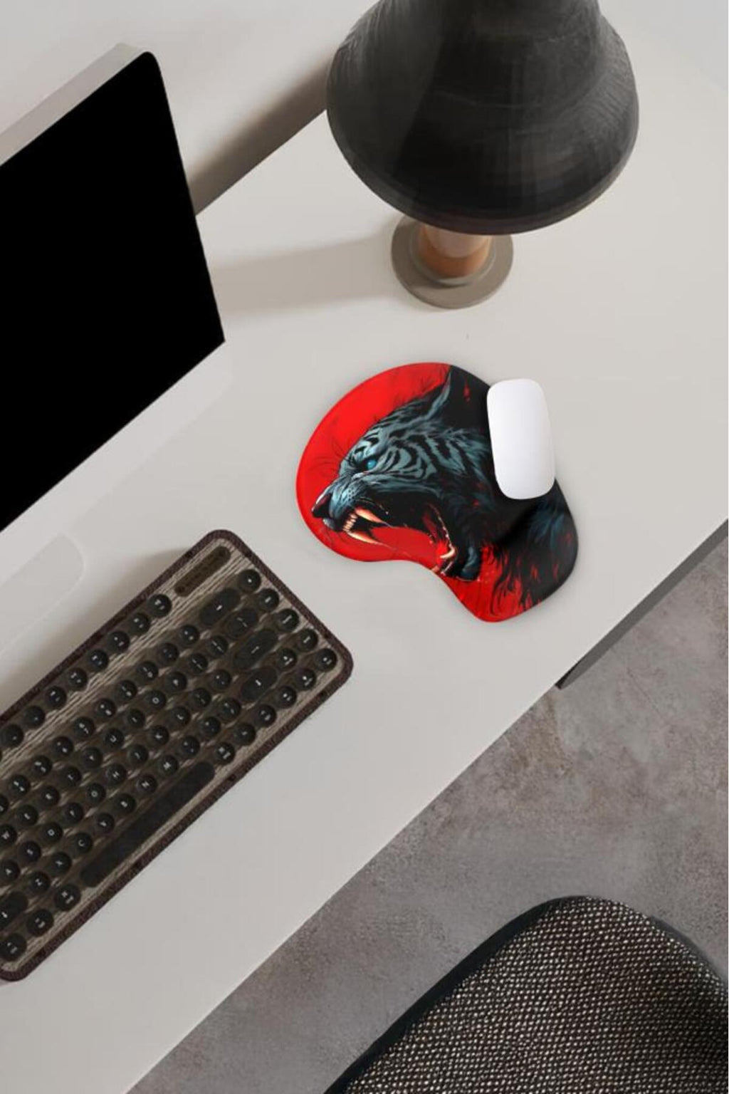 Angry Tiger Bilek Destekli Mouse Pad