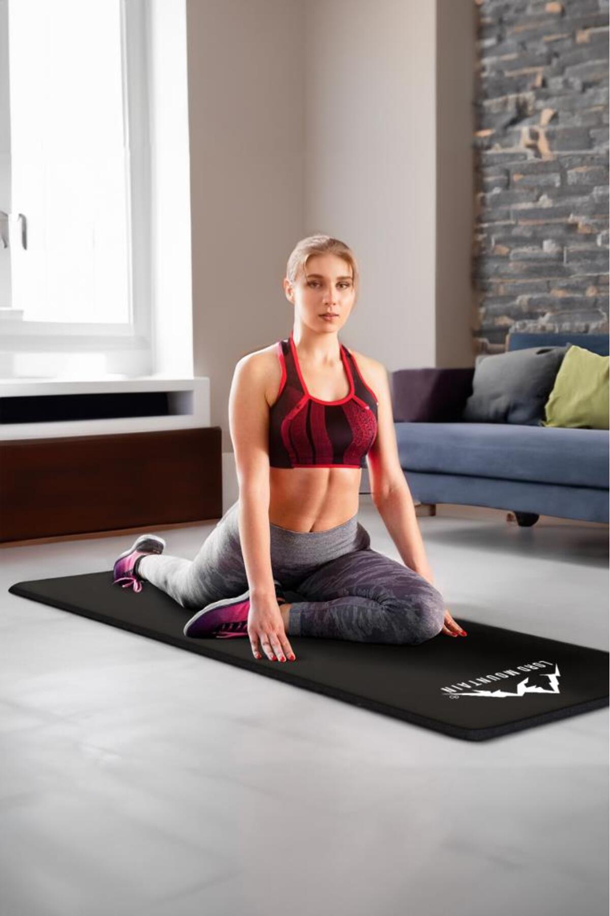 Premium Pilates Yoga Matı,Spor Matı,Egzersiz Matı,Pilates Minderi,Kaymaz Taban,180x55 cm 10 mm