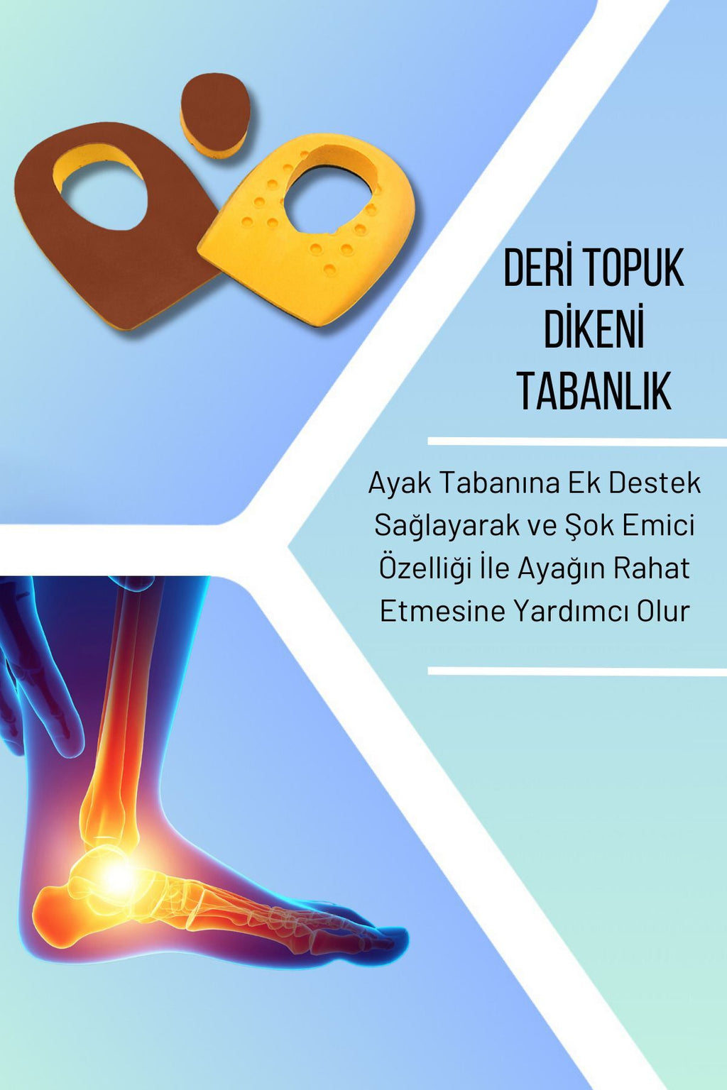 Heel Relief Deri Topuk Dikeni Tabanlık,Topuk Yumuşatıcı İç Taban,Gizli Topuk Dikeni Tabanlık Kiremit