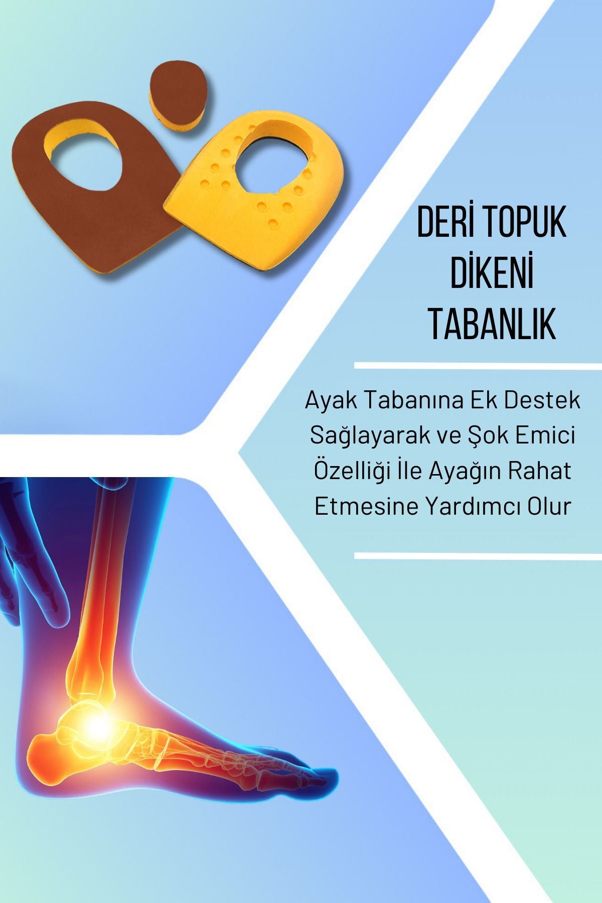 Heel Relief Deri Topuk Dikeni Tabanlık,Topuk Yumuşatıcı İç Taban,Gizli Topuk Dikeni Tabanlık Kiremit