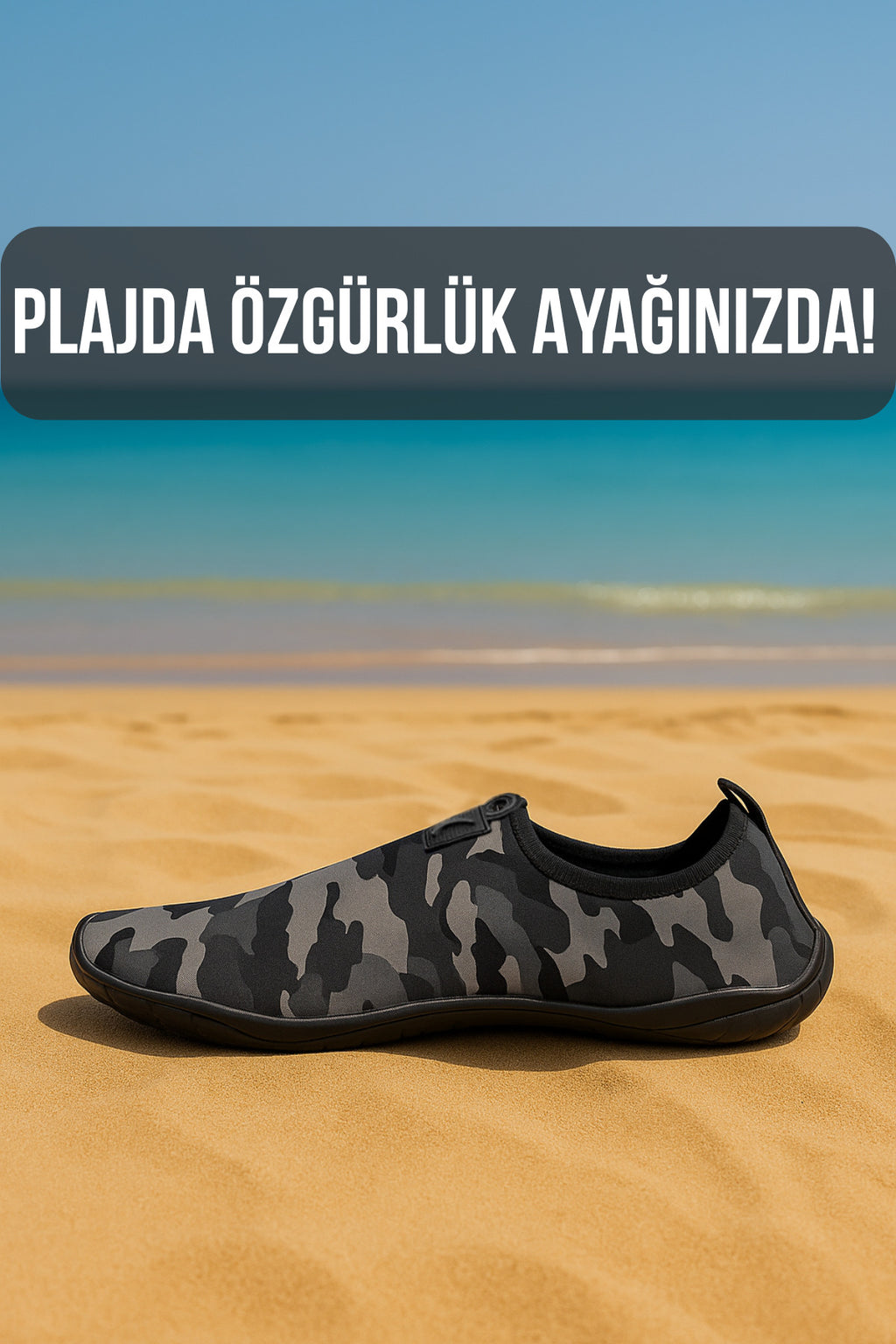Turuncu Kamuflaj Kamuflaj Deniz Ayakkabısı,Plaj Ayakkabısı,Havuz Ayakkabısı,Esnek Tasarım