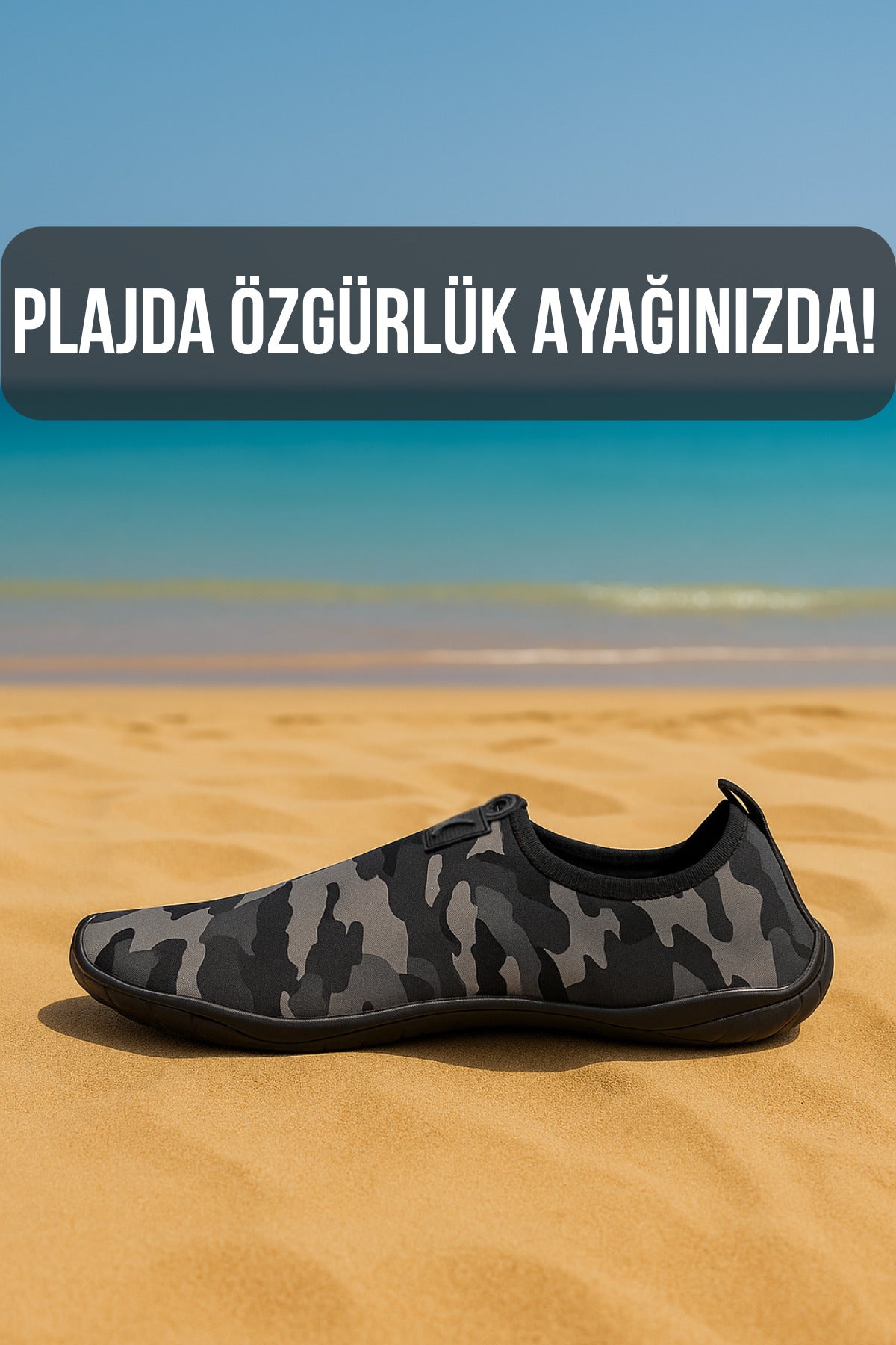 Turuncu Kamuflaj Kamuflaj Deniz Ayakkabısı,Plaj Ayakkabısı,Havuz Ayakkabısı,Esnek Tasarım