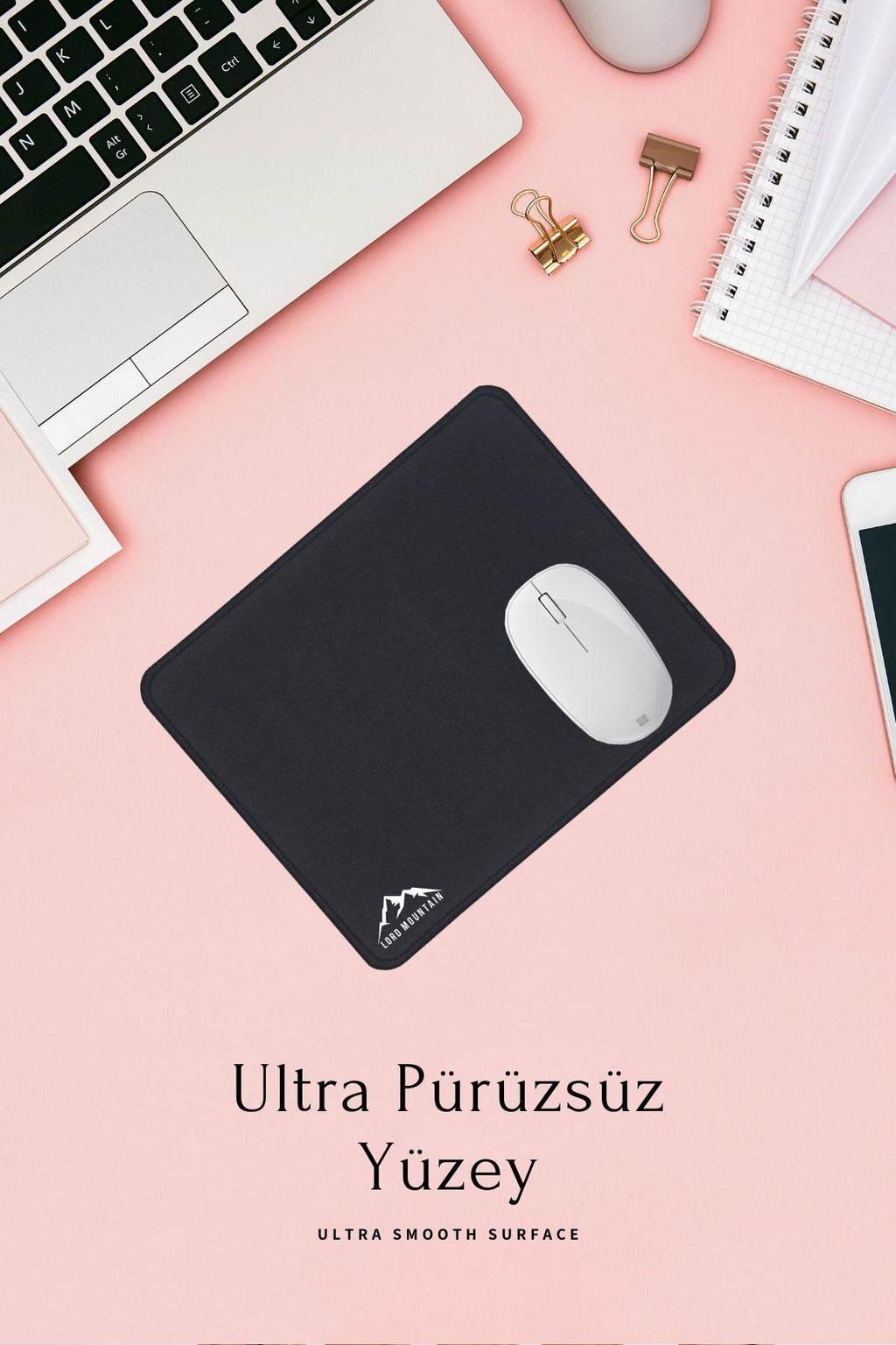 Oyuncu Gamer Mouse Pad,Fare altlığı,Kenar Dikişli Mouse Pad,Kaymaz Taban,Ofis Tipi Mouse Pad 35x28