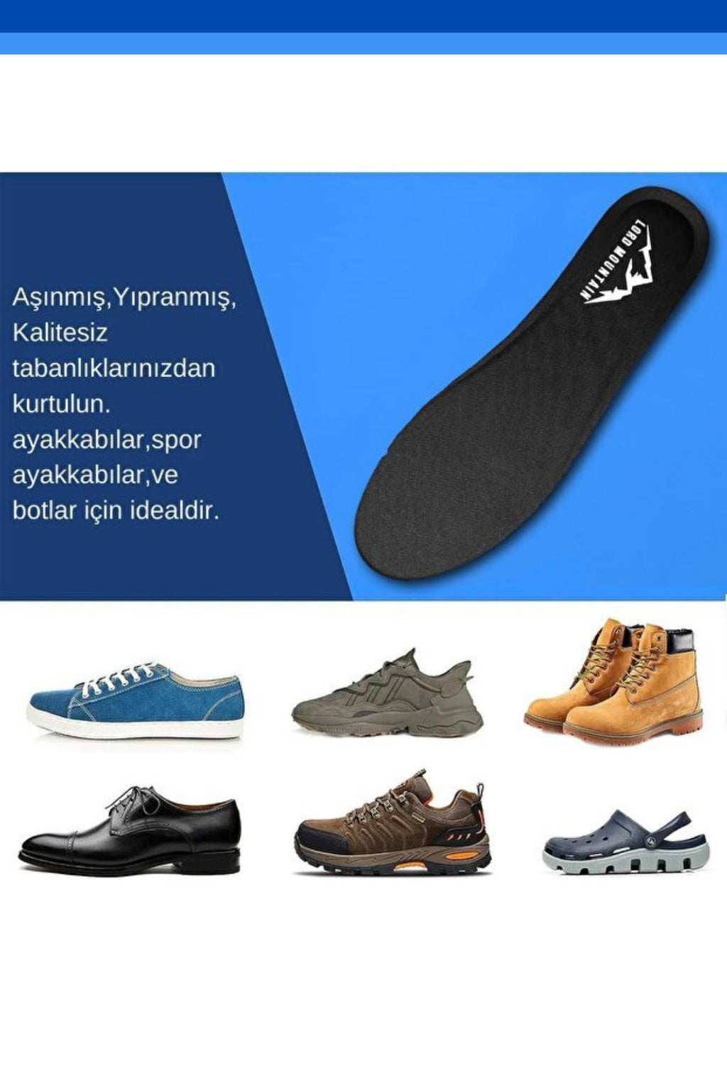 Soft Walk Comfort Rahat Ortopedik Tabanlık Yumuşak Tabanlık Spor Ayakkabı Tabanlığı | Lmısw01