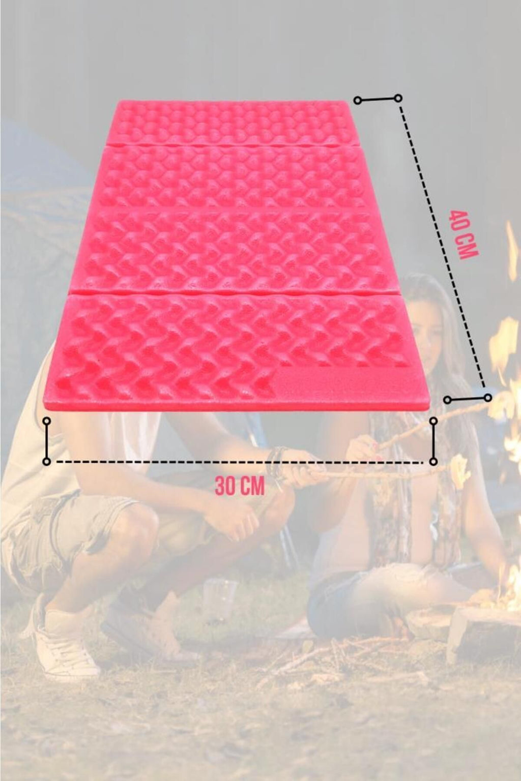 Kamp Minderi, Kamp Matı, Hafif Kamp Oturma Minderi, Katlanabilir Minder, Outdoor Minder, Pembe