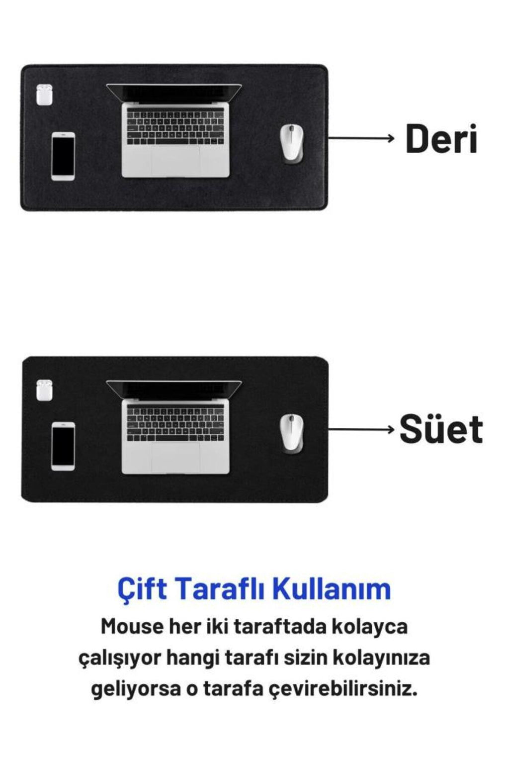 90x40 Xl Deri Mouse Pad,ofis Mouse Pad,masa Matı Sümen,konforlu Mouse Pad,çift Yönlü Mouse Pad