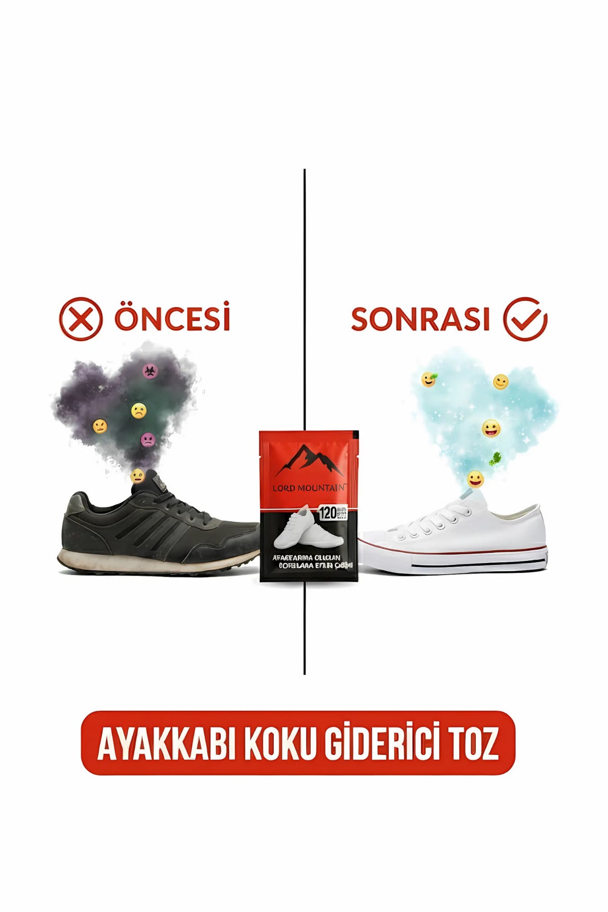 LMSPC Ayakkabı Koku Giderici Toz . Ayakkabı Kokusu Önleyici 5 ADET