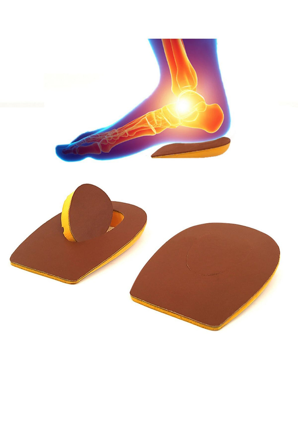 Heel Relief Deri Topuk Dikeni Tabanlık,Topuk Yumuşatıcı İç Taban,Gizli Topuk Dikeni Tabanlık Kiremit