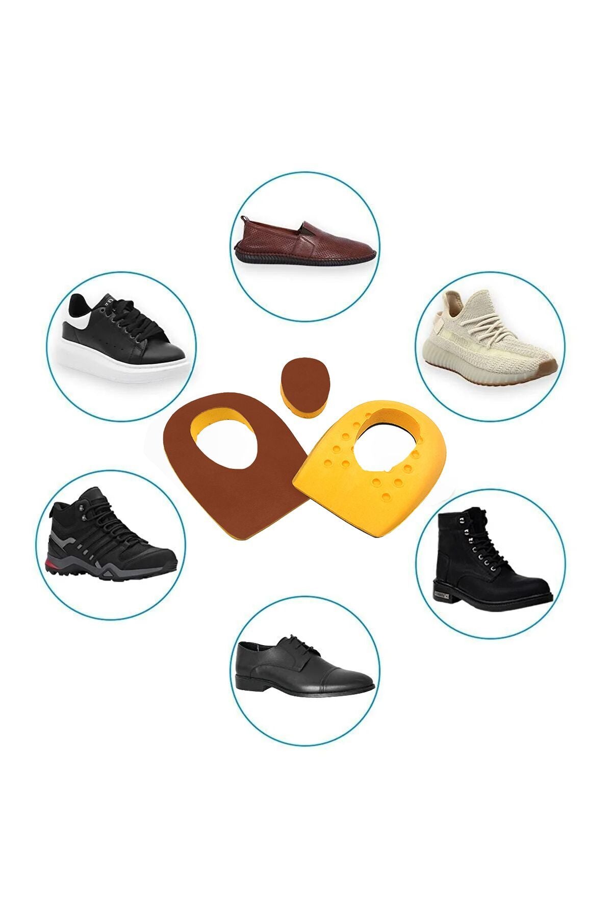 Heel Relief Deri Topuk Dikeni Tabanlık,Topuk Yumuşatıcı İç Taban,Gizli Topuk Dikeni Tabanlık Kiremit