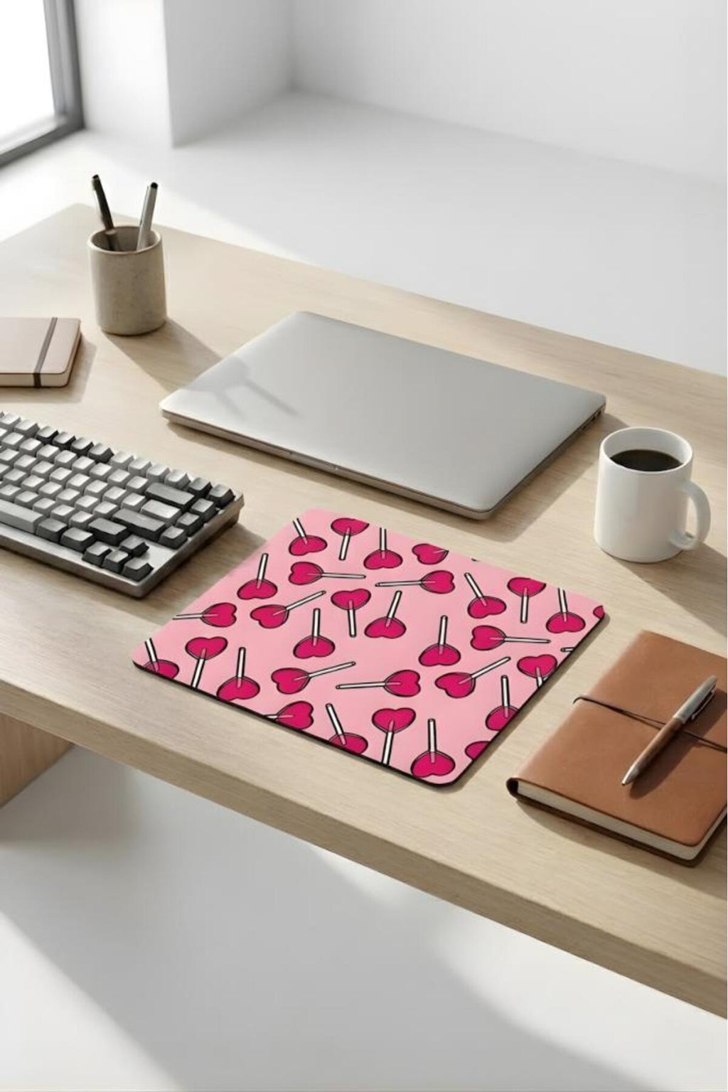 18x22 Cm Desenli Mouse Pad Uyuyan Kedi Baskılı Tasarımlı Mouse Pad,Ofis Aksesuarları Sleepy Cat