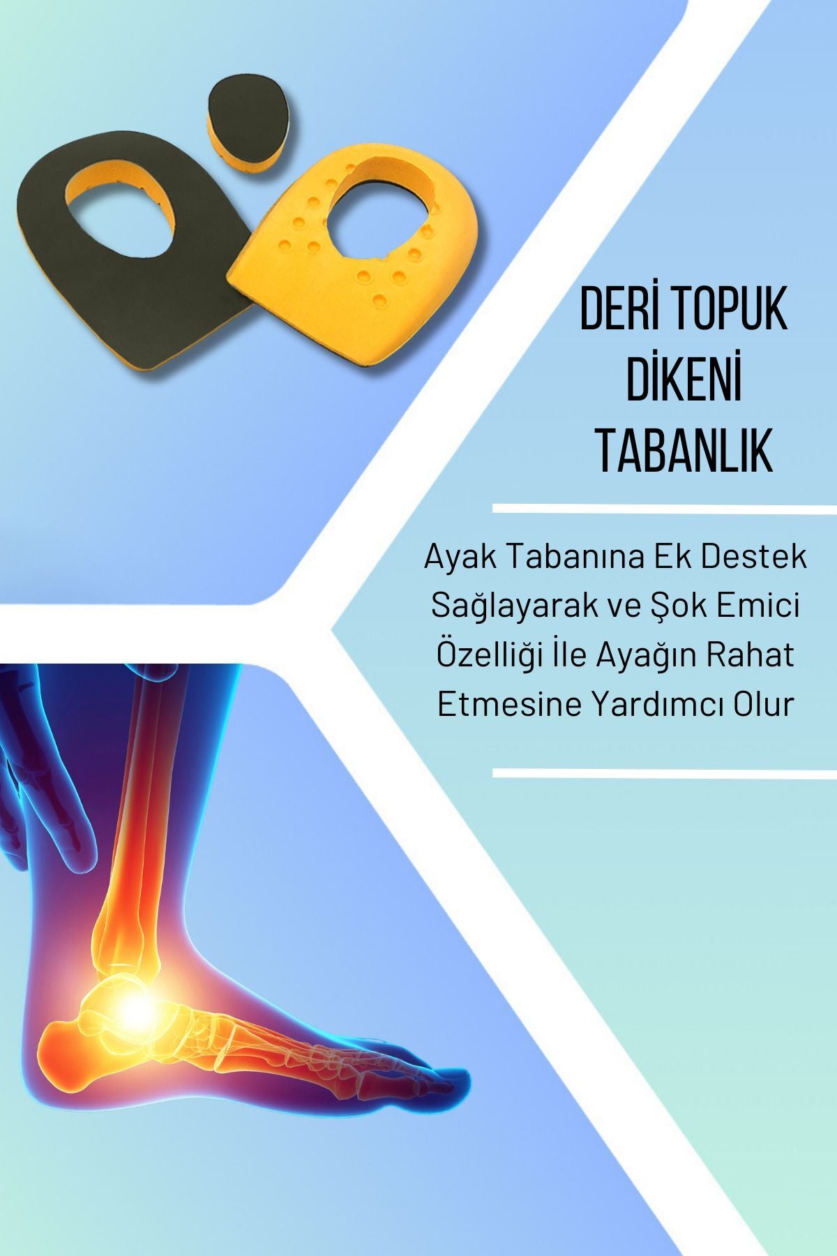 Heel Relief Deri Topuk Dikeni Tabanlık,Topuk Yumuşatıcı İç Taban,Gizli Topuk Dikeni Tabanlık,Haki