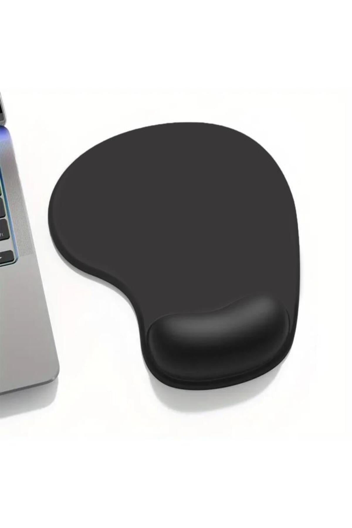 SoftRest Bilek Destekli Konfor Kaymaz Ergonomik Mouse Pad Siyah