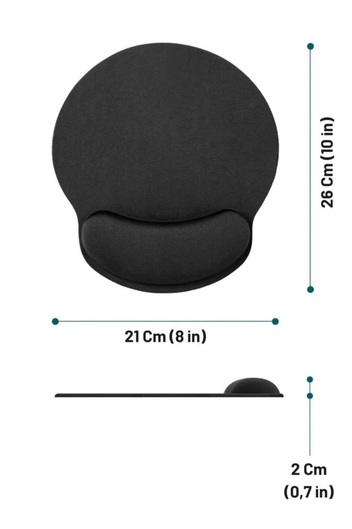 ComfiPad Bilek Destekli Konfor Kaymaz Ergonomik Mouse Pad Siyah
