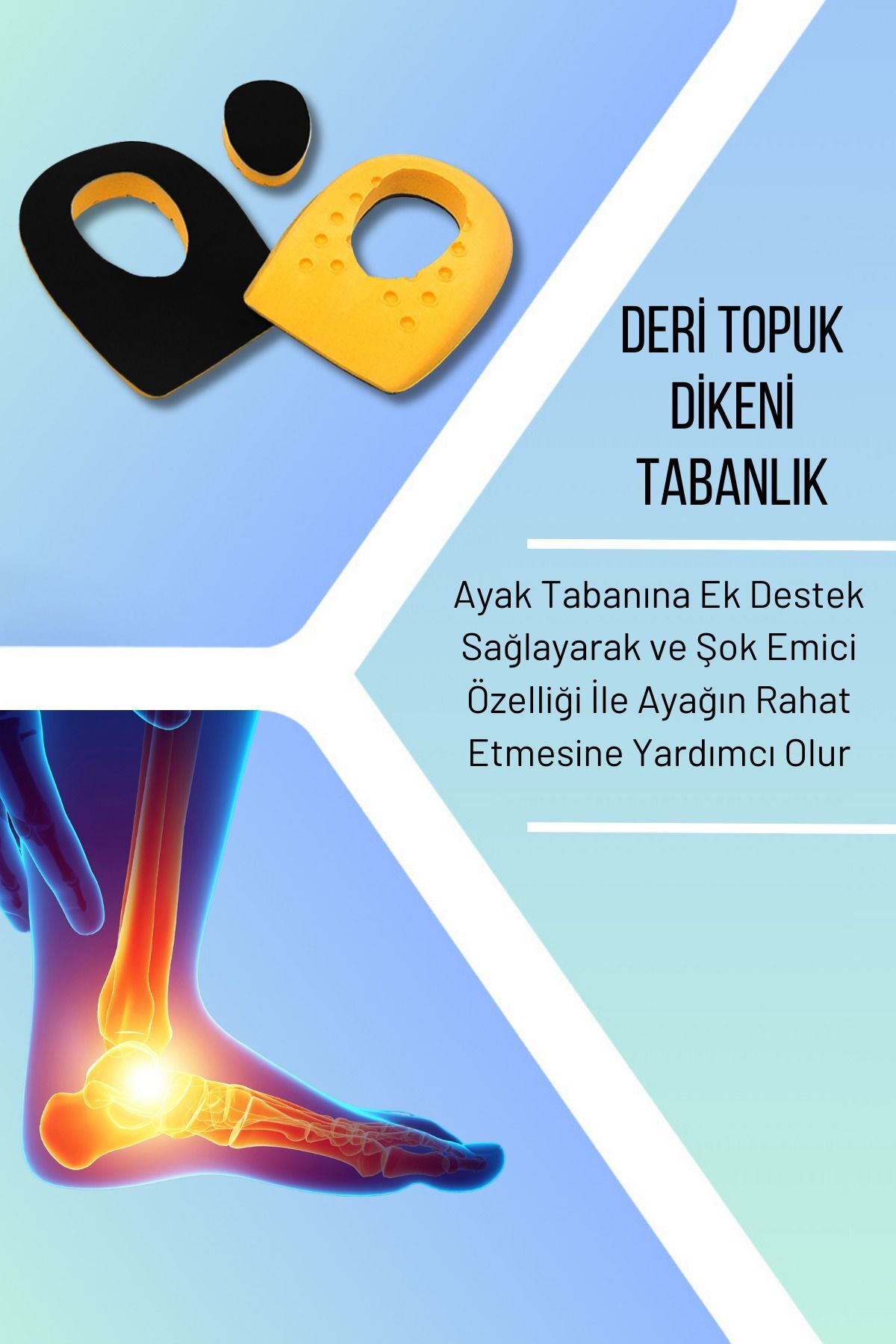 Heel Relief Deri Topuk Dikeni Tabanlık,Topuk Yumuşatıcı İç Taban,Gizli Topuk Dikeni Tabanlık, Siyah