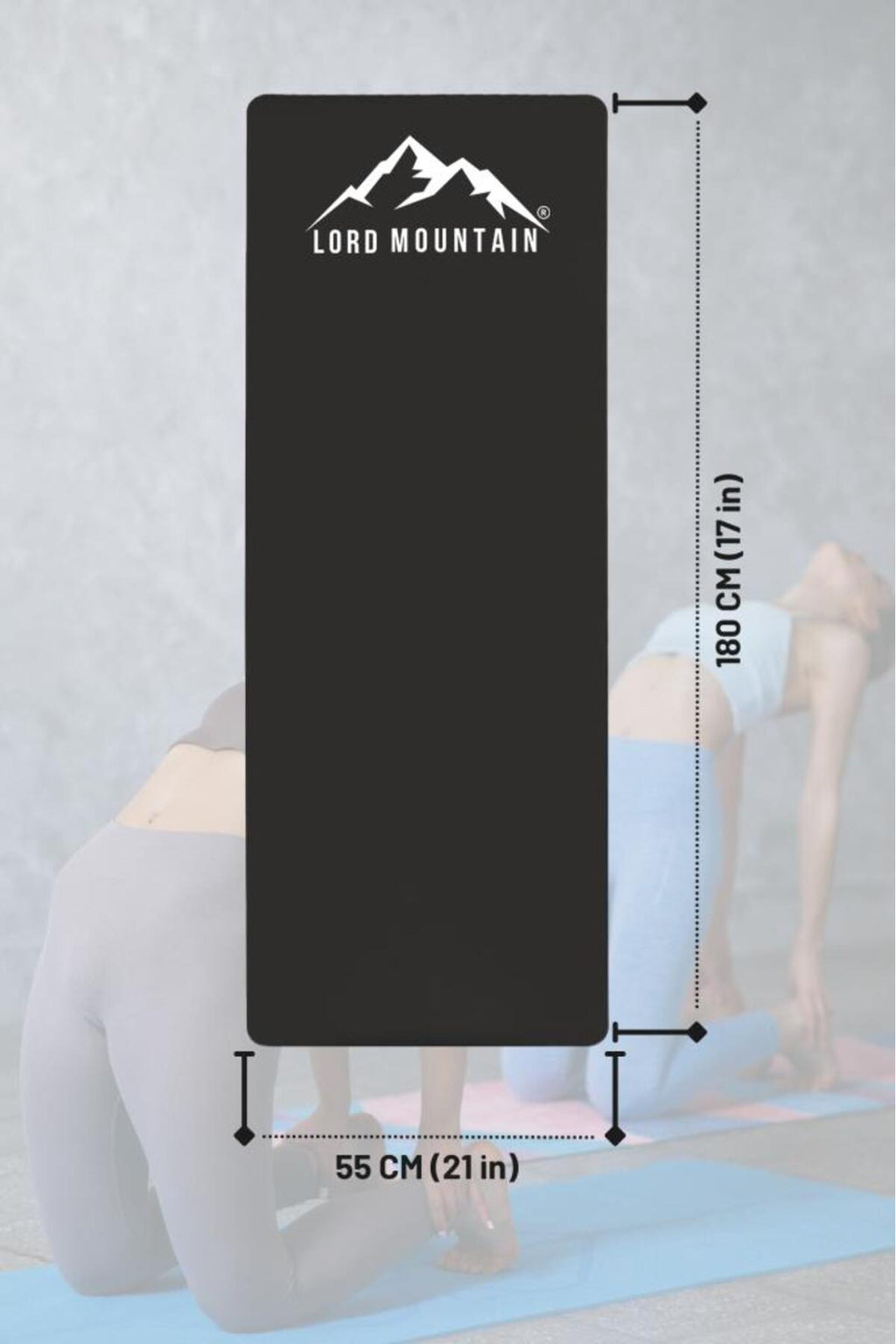 Premium Pilates Yoga Matı,Spor Matı,Egzersiz Matı,Pilates Minderi,Kaymaz Taban,180x55 cm 10 mm