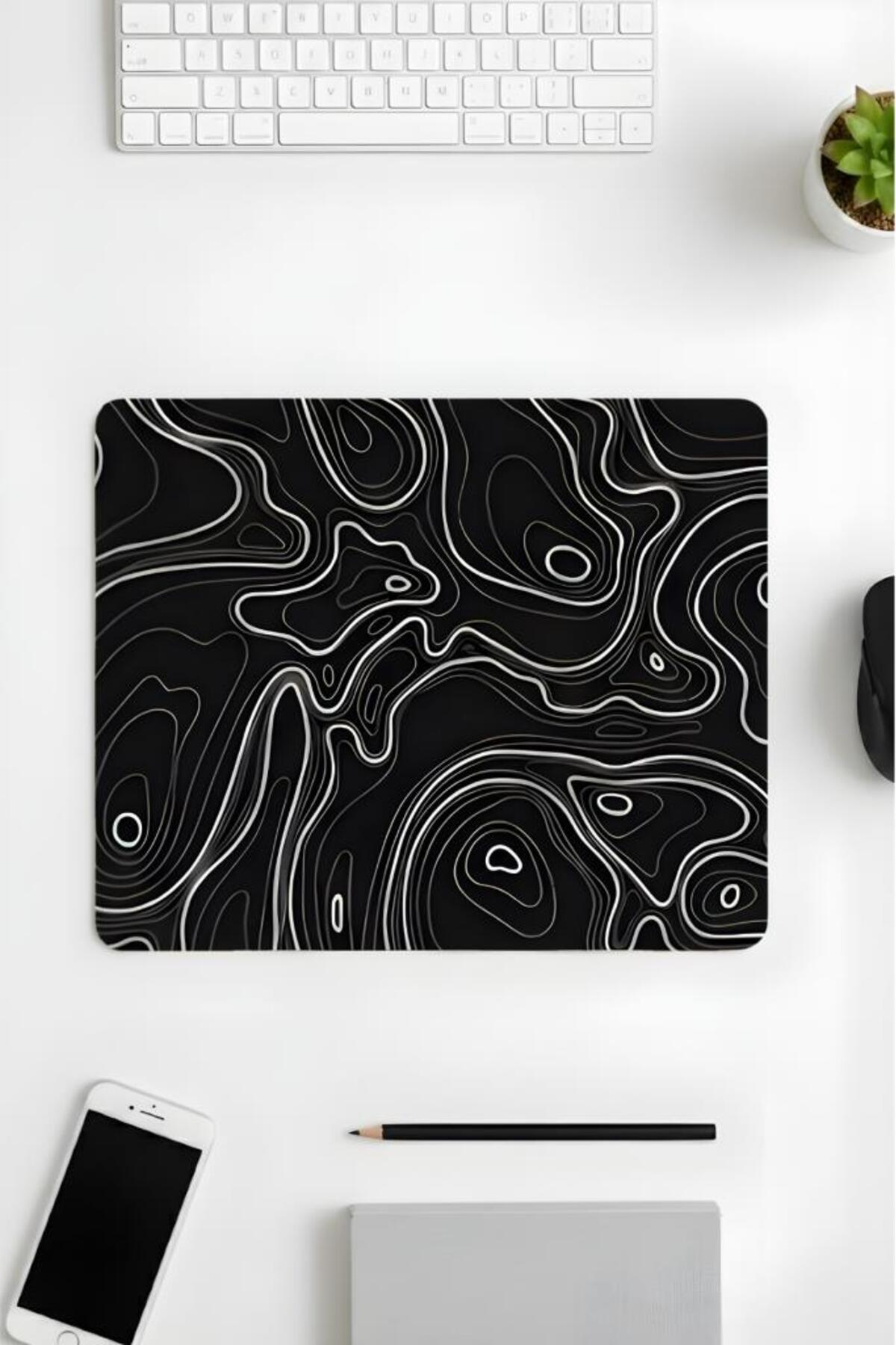 18x22 Cm Desenli Mouse Pad Uyuyan Kedi Baskılı Tasarımlı Mouse Pad,Ofis Aksesuarları Sleepy Cat