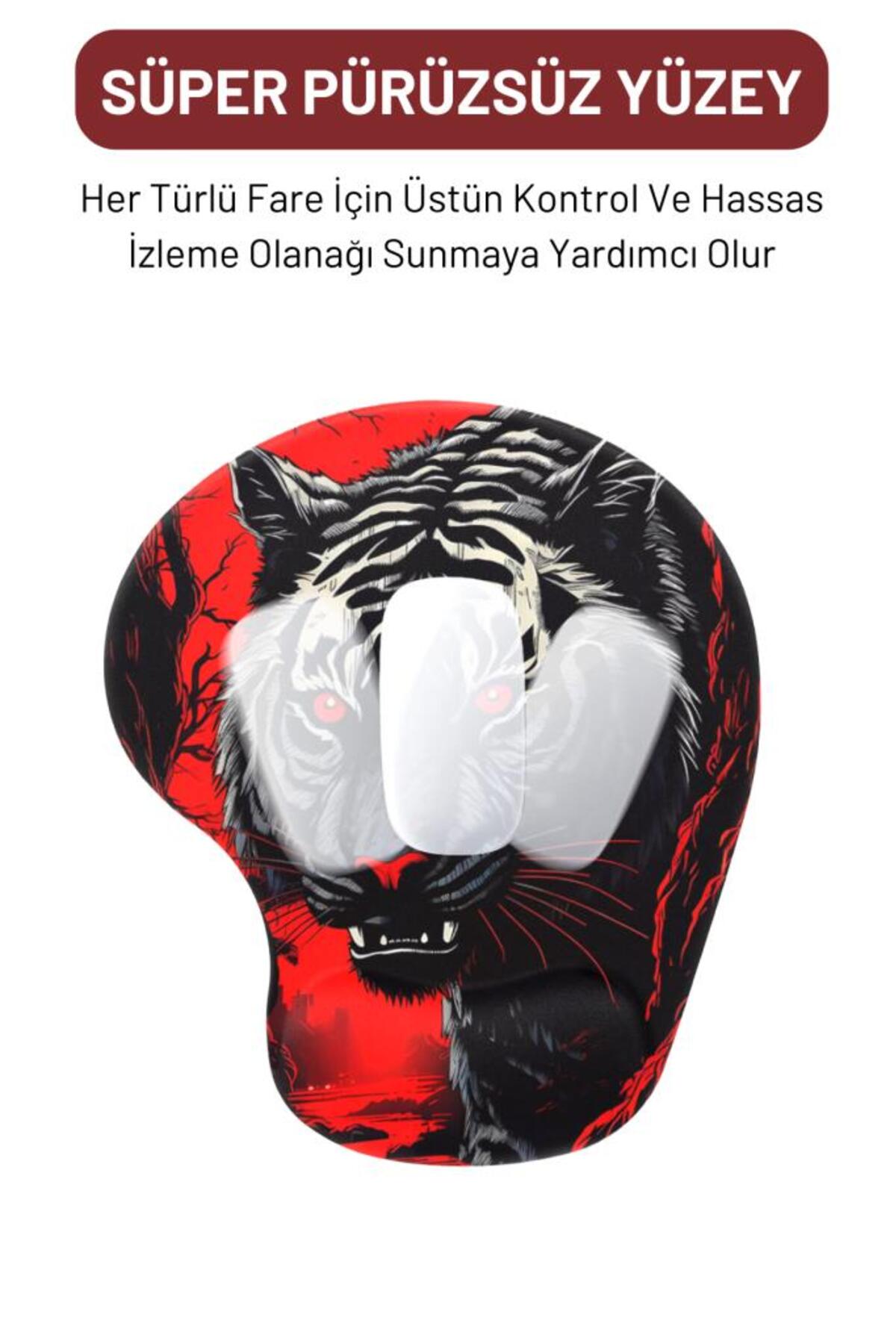 Black Tiger Bilek Destekli Mouse Pad