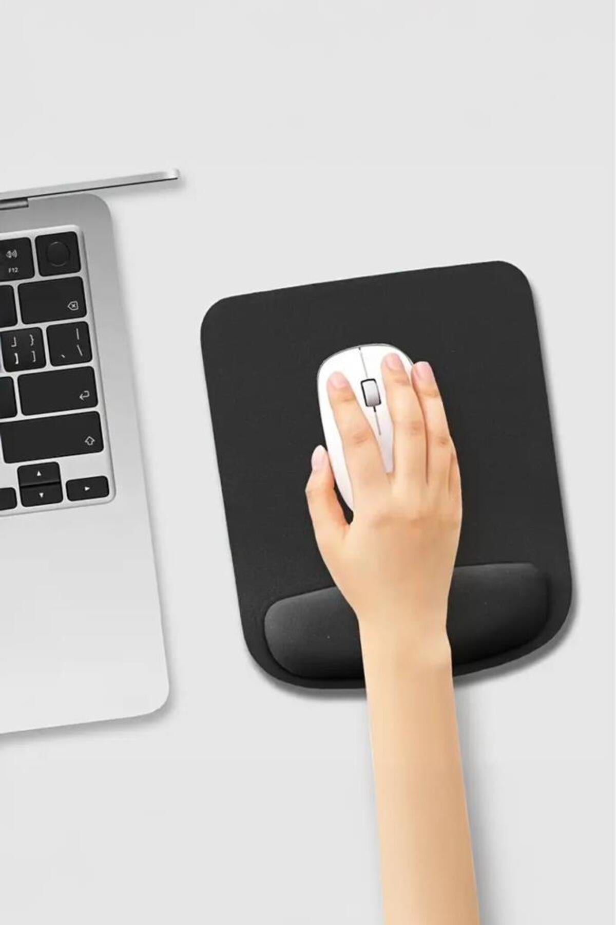 LMMESO01 | ERGOSOFT Kare Bilek Destekli Konfor Kaymaz Ergonomik Mouse Pad Siyah