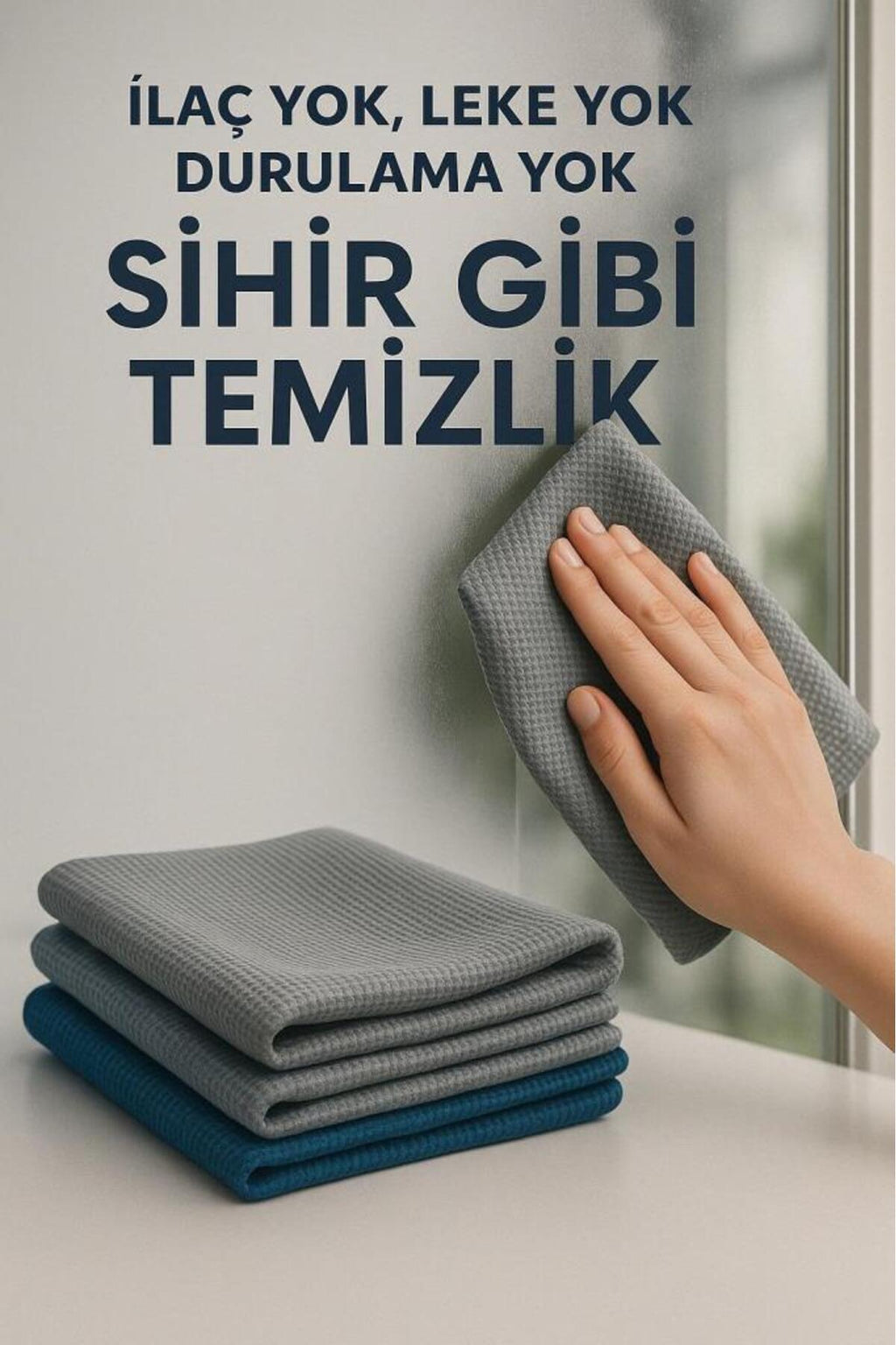 Mikrofiber 3'lü Ultra Emici Mikrofiber Temizlik Bezi Cam, Mutfak, Ayna, Banyo, Araba Temizliği İçin