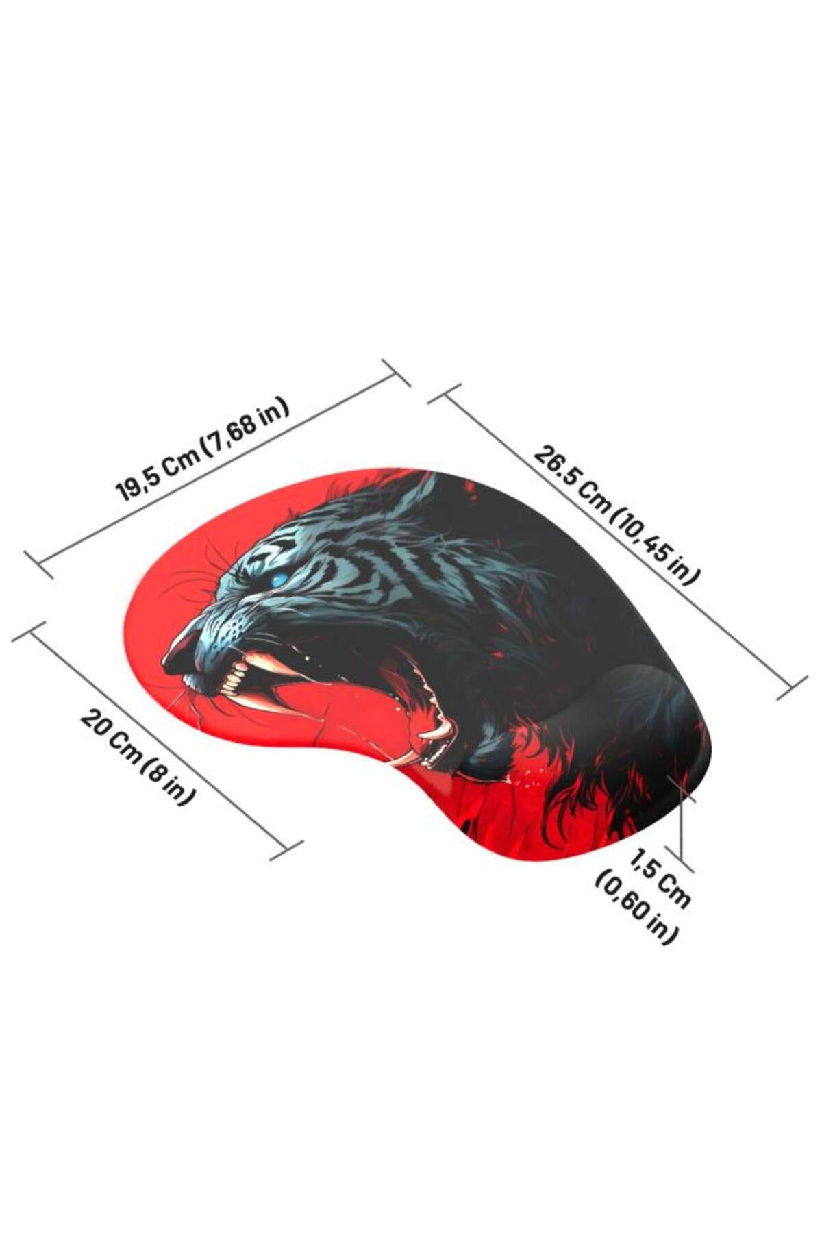 Angry Tiger Bilek Destekli Mouse Pad