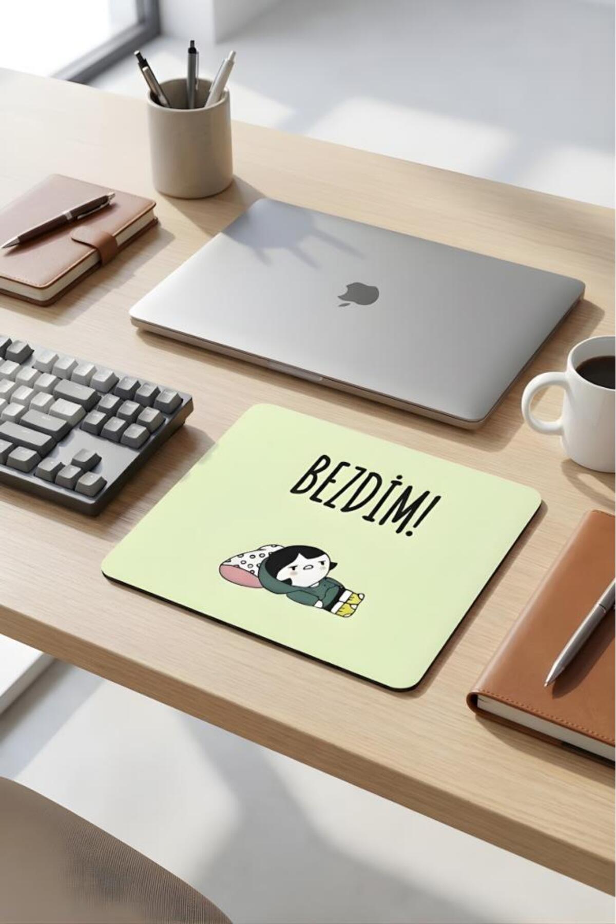18x22 Cm Desenli Mouse Pad Uyuyan Kedi Baskılı Tasarımlı Mouse Pad,Ofis Aksesuarları Sleepy Cat